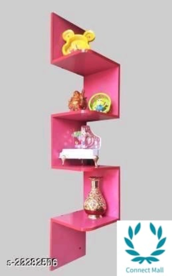 Classy Magazine & Newspaper Racks - LXHXB:40X8X8 inch, Pink, Wooden, NO. of  shelves :4